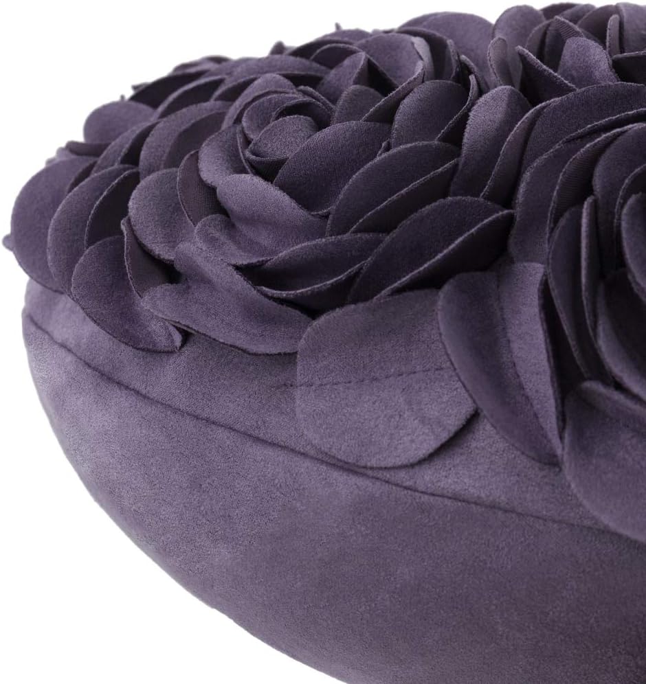 VG|lavender-purple|Heart Flower Throw Pillow Covers