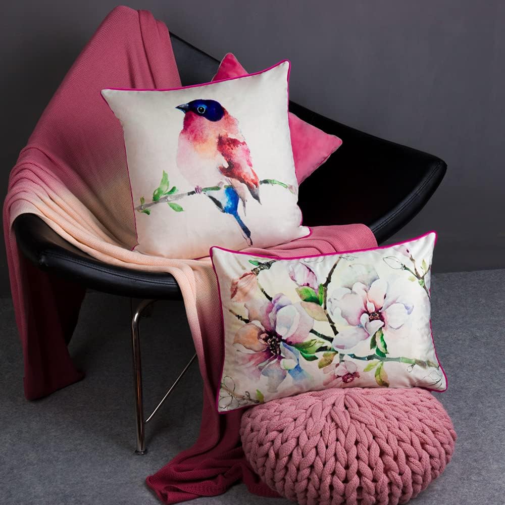 VG|l|ove irds Throw Pi ow Cover ue Green