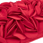 VG|red-velvet|Handmade 3D Floral Throw Pillow Cover