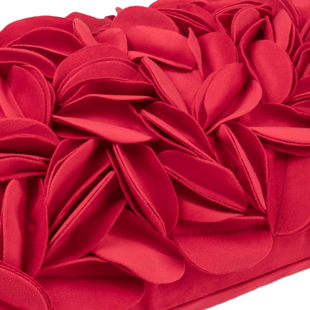 VG|red-velvet|Handmade 3D Floral Throw Pillow Cover