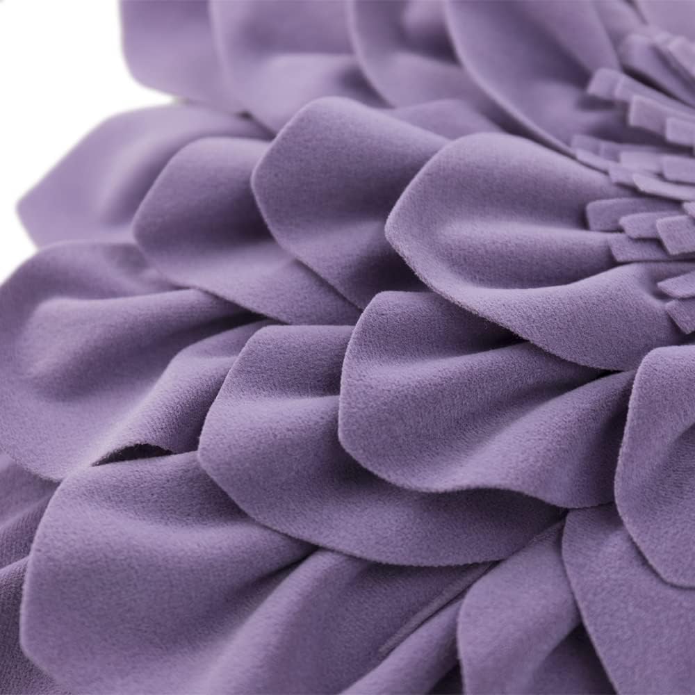 VG|purple|3D Flower Throw Pillow Covers