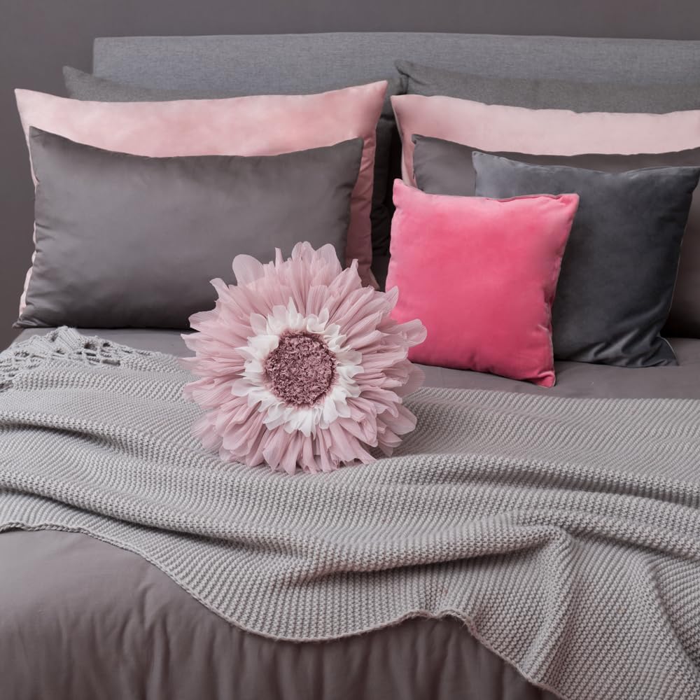 VG|rosegold|Decorative 3D Flower Shaped Throw Pillow