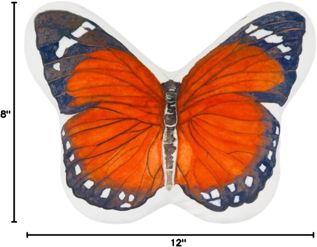 VG|z-neck-orange|3D Butterfly Throw Pillow, Hot Pink