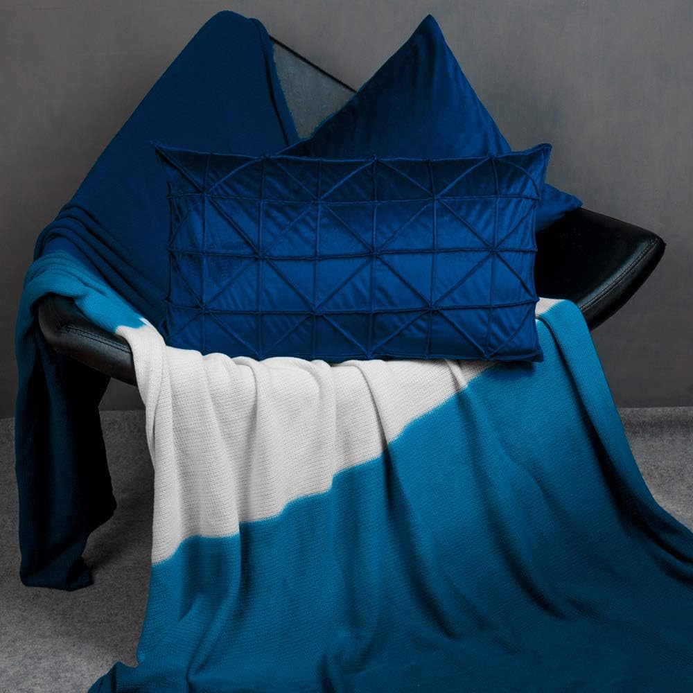 VG|navy-blue|Velvet Pillow Cover