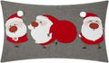 Christmas Throw Pillow Cover Santa Claus Cushion Cover Case Pillowcase Decoration for Sofa Couch Bed Home Xmas Decor - Default Title