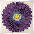 VG|purple-dark-purple-beige-canvas|3D Sunflowers Throw Pillow Cover Wine Red