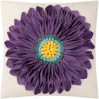 VG|purple-dark-purple-beige-canvas|3D Sunflowers Throw Pillow Cover Wine Red