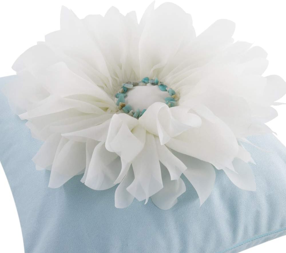 VG|a-white|Decorative 3D Flower Shaped Throw Pillow