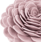 VG|coral-pink|Handmade 3D Flower Throw Pillow Round Cushion