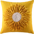 VG|yellow-yellow-canvas|3D Sunflowers Throw Pillow Cover Wine Red