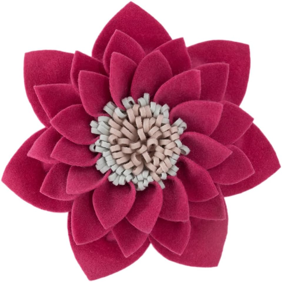 3D Flower Throw Pillow Decorative Accent Pillow Round Cushion for Sofa Couch Chair Bedroom Home Decor - 14" x 14" / Rosered