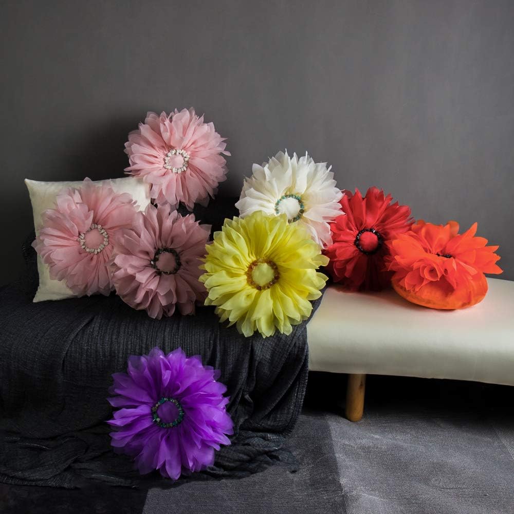 Decorative 3D Flower Shaped Throw Pillow