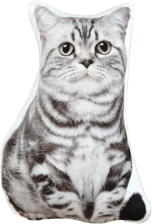 3D Animal Cat Shaped Accent Pillows Decorative Cushions Lifelike Throw Pillow Pet Creative Stuffed Plush Girls Boys Gifts Home Bed Living Room Office Farmhouse Sofa Couch Decor - Cat3
