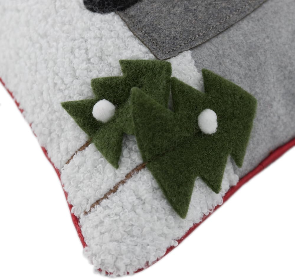 VG|grey-santa|Christmas Decorative Accent Throw Pillow Case Cushion Cover for Sofa Couch Chair