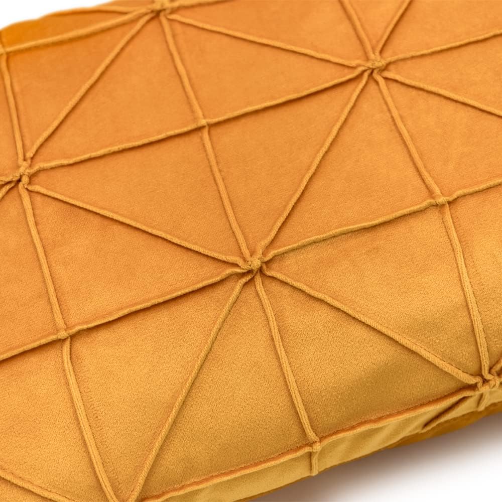 VG|yellow|Velvet Pillow Cover