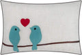 ove irds Throw Pi ow Cover ue Green - A