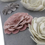 VG|colorful-faux-wool|3D Flower Throw Pillow Cover, Colorful