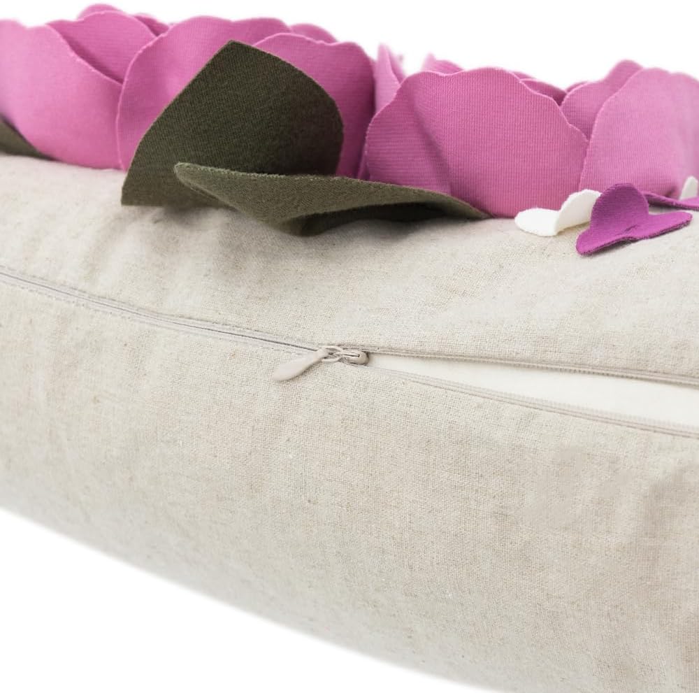 3D Flower Throw Pillow Cover