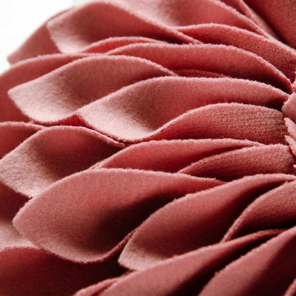 VG|pink-dark-pink-white-canvas|3D Sunflowers Throw Pillow Cover Wine Red