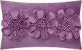 VG|purple|3D Flower Throw Pillow Cover