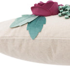 VG|hot-pink|3D Flower Throw Pillow Cover Aesthetic Decorative Floral Accent Pillow Colorful Cushion for Bed Living Room Couch Office Decor Beige Green