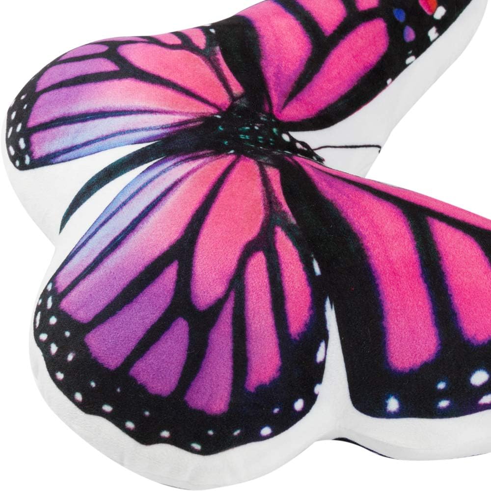 3D Butterfly Throw Pillow, Hot Pink
