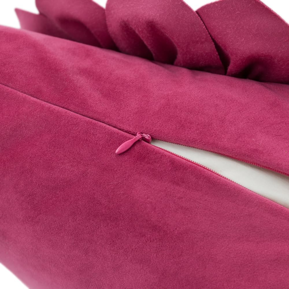 VG|rosered|3D Flower Throw Pillow Covers