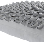 VG|a1-lght-grey-velvet|3D Flower Throw Pillow Cover, Velvet, Light Grey