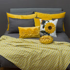 VG|gold-yellow|3D Flower Throw Pillow Cover Decorative Round Cushion Floral Accent Pillowcase for Bedroom Living Room Bed Couch Pink Velvet