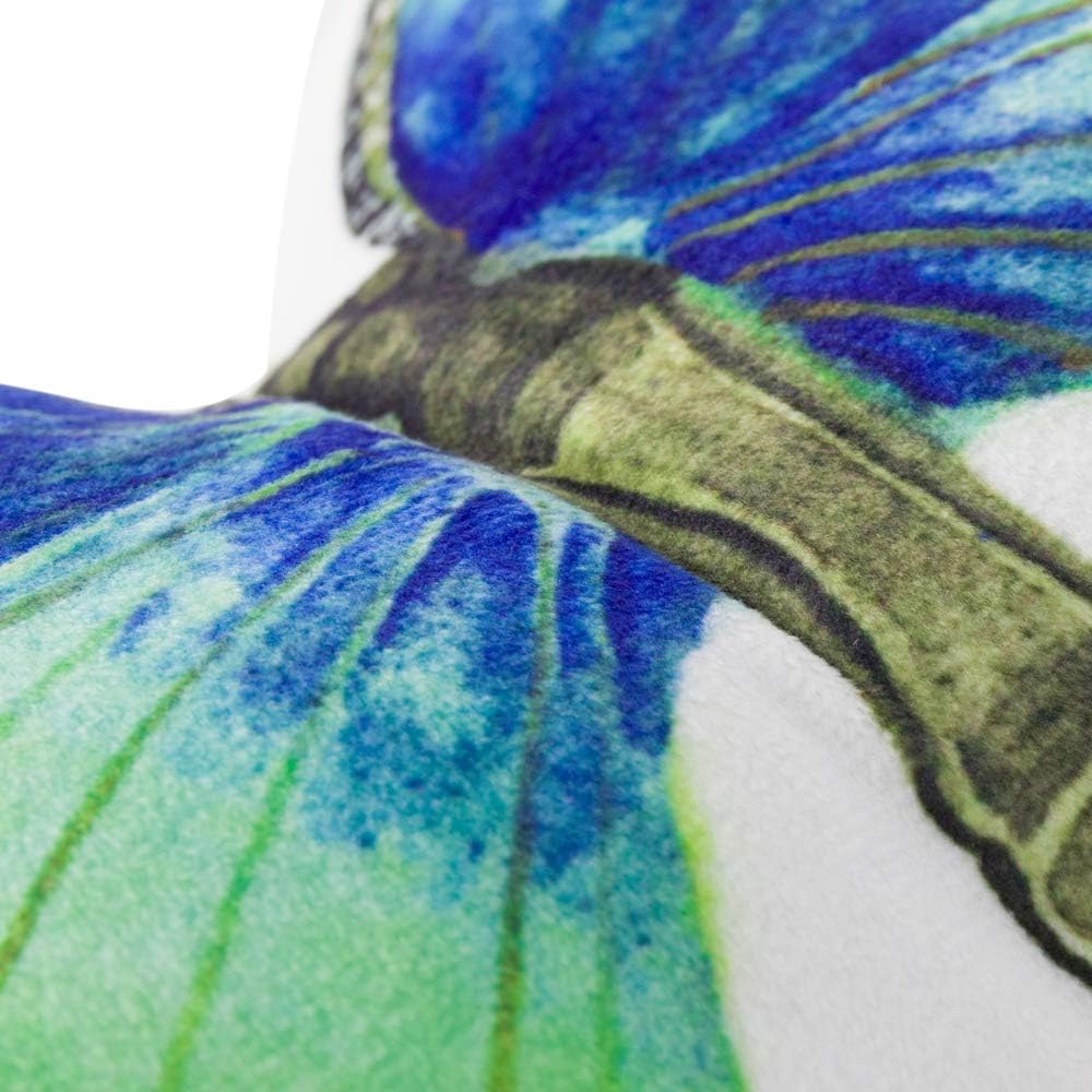 VG|blue-green|3D Butterfly Throw Pillow, Hot Pink