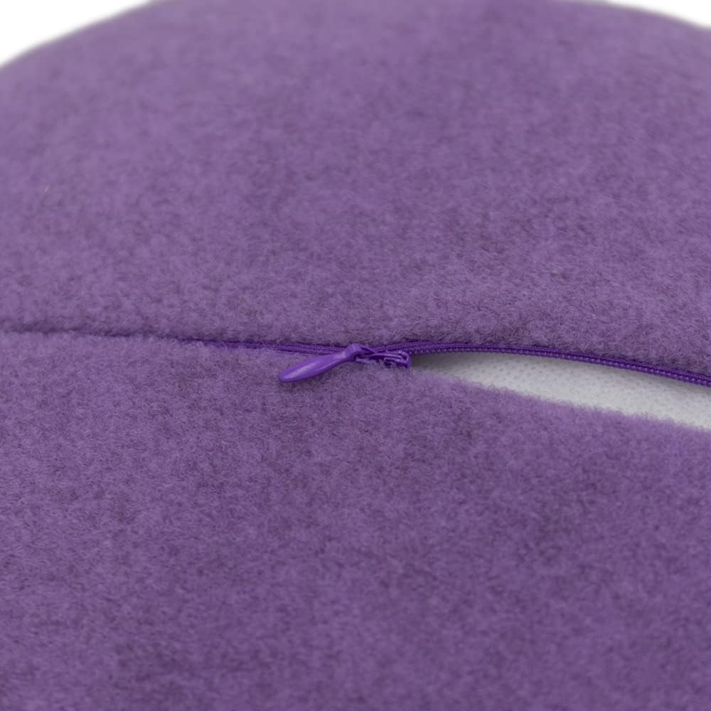 VG|purple|Handmade 3D Flower Throw Pillow Round Cushion
