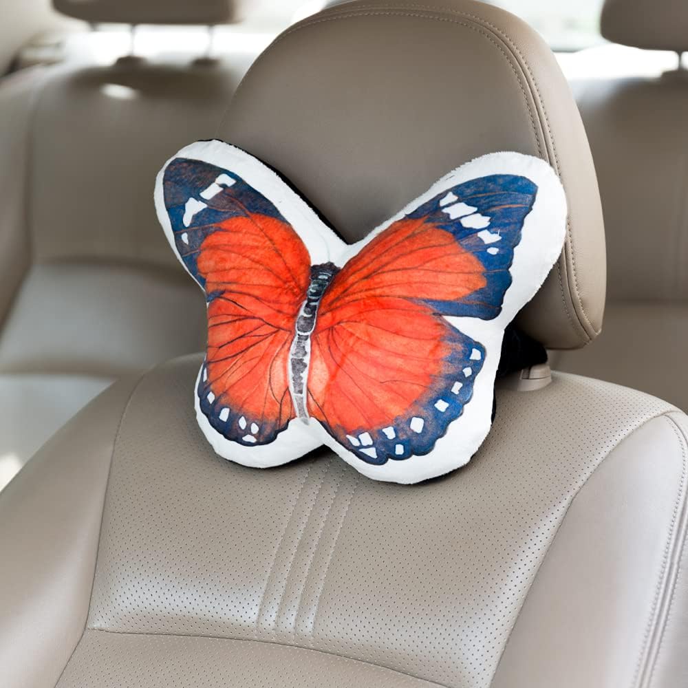 VG|z-neck-orange|3D Butterfly Throw Pillow, Hot Pink
