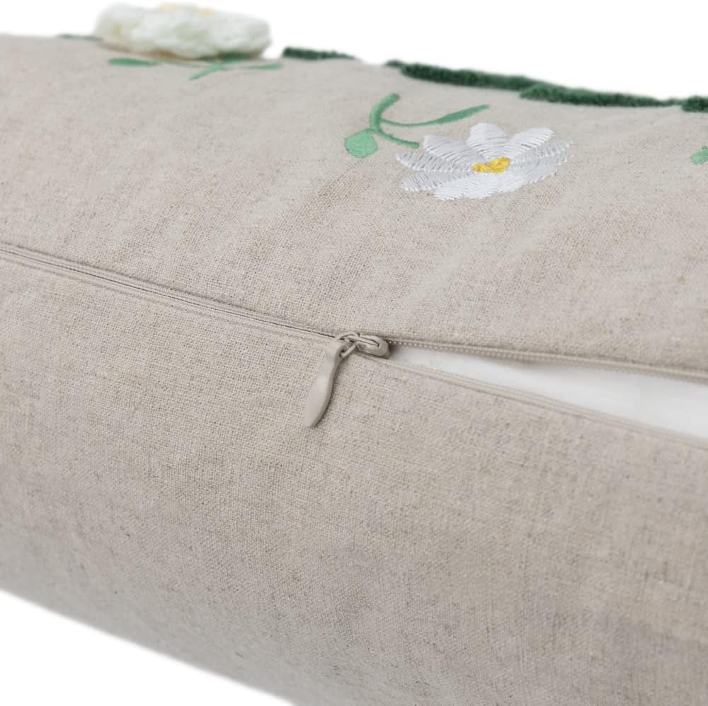 VG|bee|Happy Embroidery Throw Pillow Cover