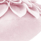 VG|light-pink|3D Flower Throw Pillow Cover Decorative Round Cushion Floral Accent Pillowcase for Bedroom Living Room Bed Couch Pink Velvet