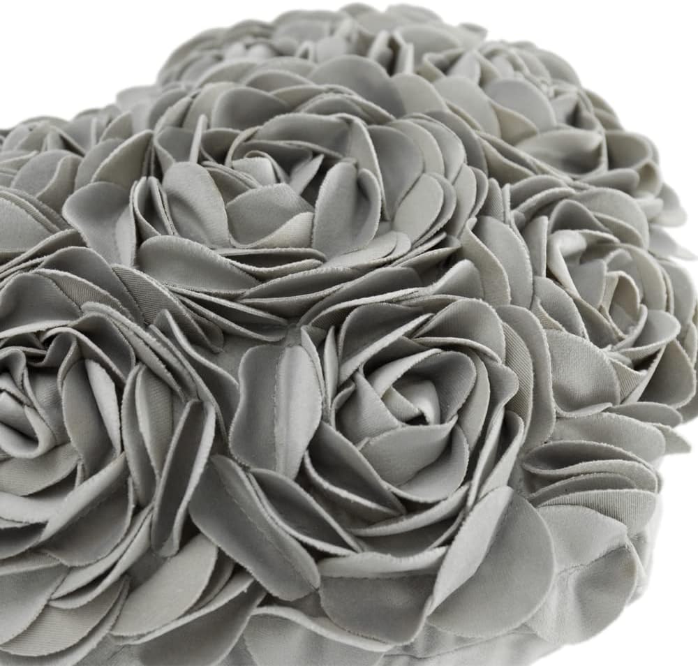 VG|gray|Heart Flower Throw Pillow Covers
