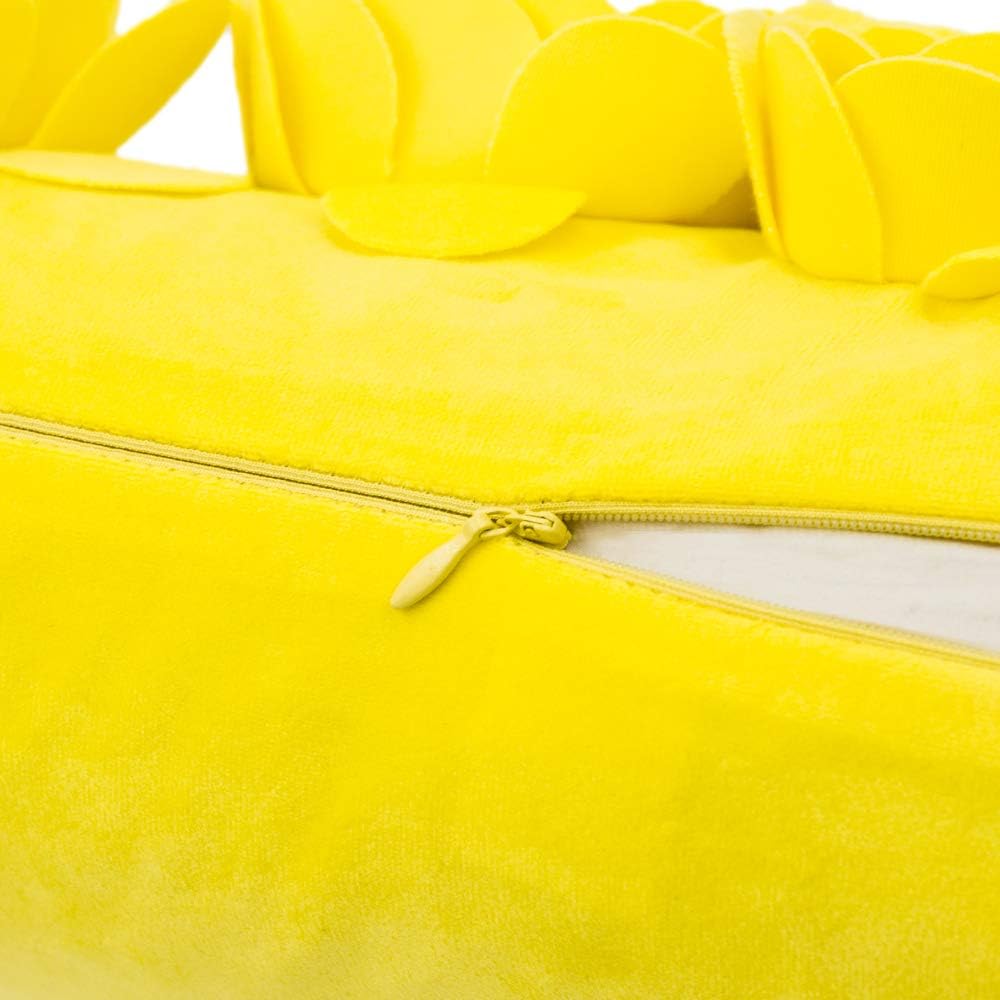 VG|bright-yellow|3D Flower Throw Pillow Cover Lavender