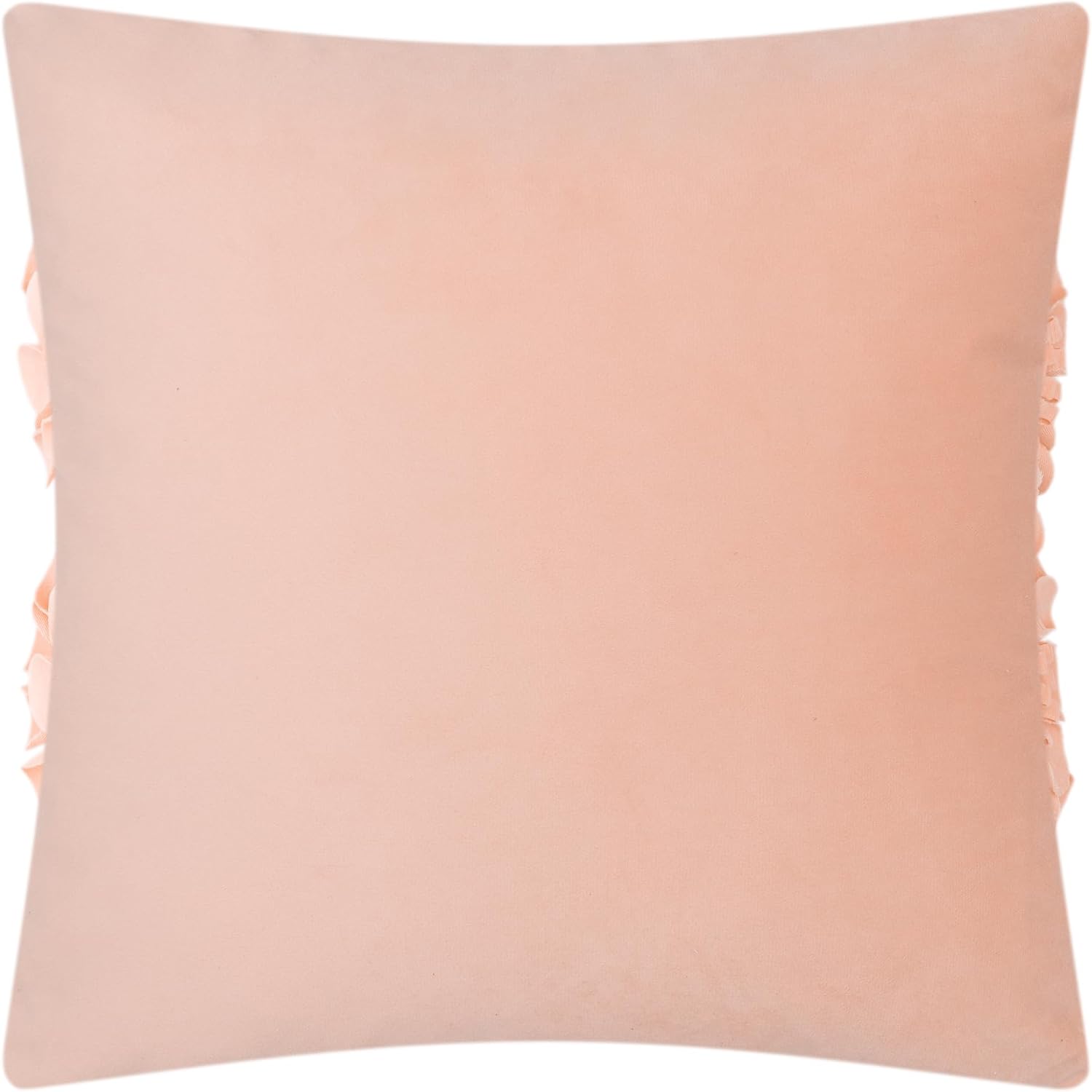 VG|peach-pink|Handmade 3D Flower Throw Pillow Cover