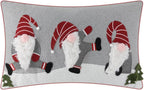 VG|grey-santa|Christmas Decorative Accent Throw Pillow Case Cushion Cover for Sofa Couch Chair