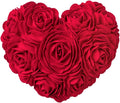 Heart Flower Throw Pillow Covers - Red