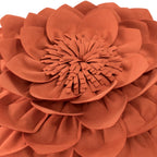 VG|pumpkin-orange|3D Flower Throw Pillow Covers