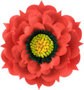 VG|reddish-orange|3D Flower Decorative Throw Pillow Accent Handmade Round Pillow Cushion with Insert for Home Couch Bedroom Decor