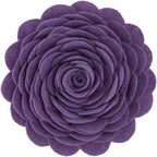 VG|purple|Handmade 3D Flower Throw Pillow Round Cushion