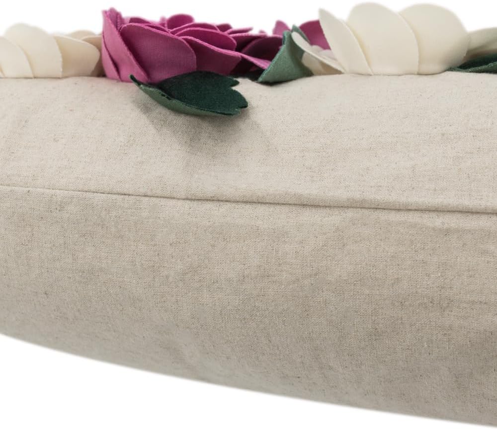 VG|rosered|3D Flower Throw Pillow Cover
