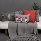VG|grey-santa|Christmas Decorative Accent Throw Pillow Case Cushion Cover for Sofa Couch Chair
