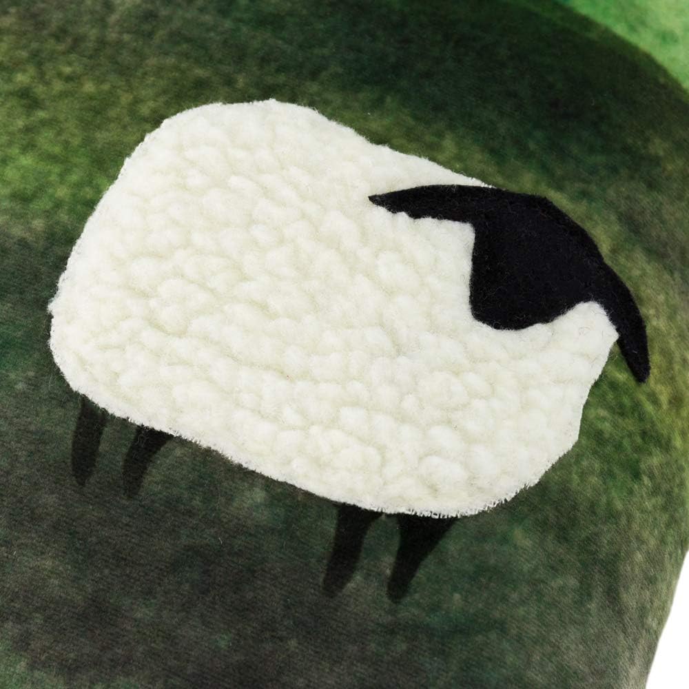VG|s-sheep-green|Decorative Throw Pillow Covers Accent Lion Pattern Chenille Cushion Covers Pillowcases for Couch Bed Living Room Home