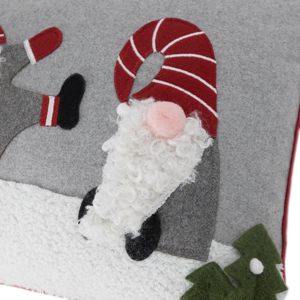VG|grey-santa|Christmas Decorative Accent Throw Pillow Case Cushion Cover for Sofa Couch Chair