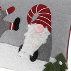VG|grey-santa|Christmas Decorative Accent Throw Pillow Case Cushion Cover for Sofa Couch Chair