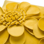 VG|yellow|3D Flower Throw Pillow Cover