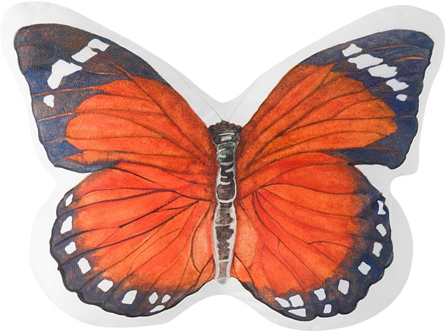 VG|light-orange|3D Butterfly Throw Pillow, Hot Pink