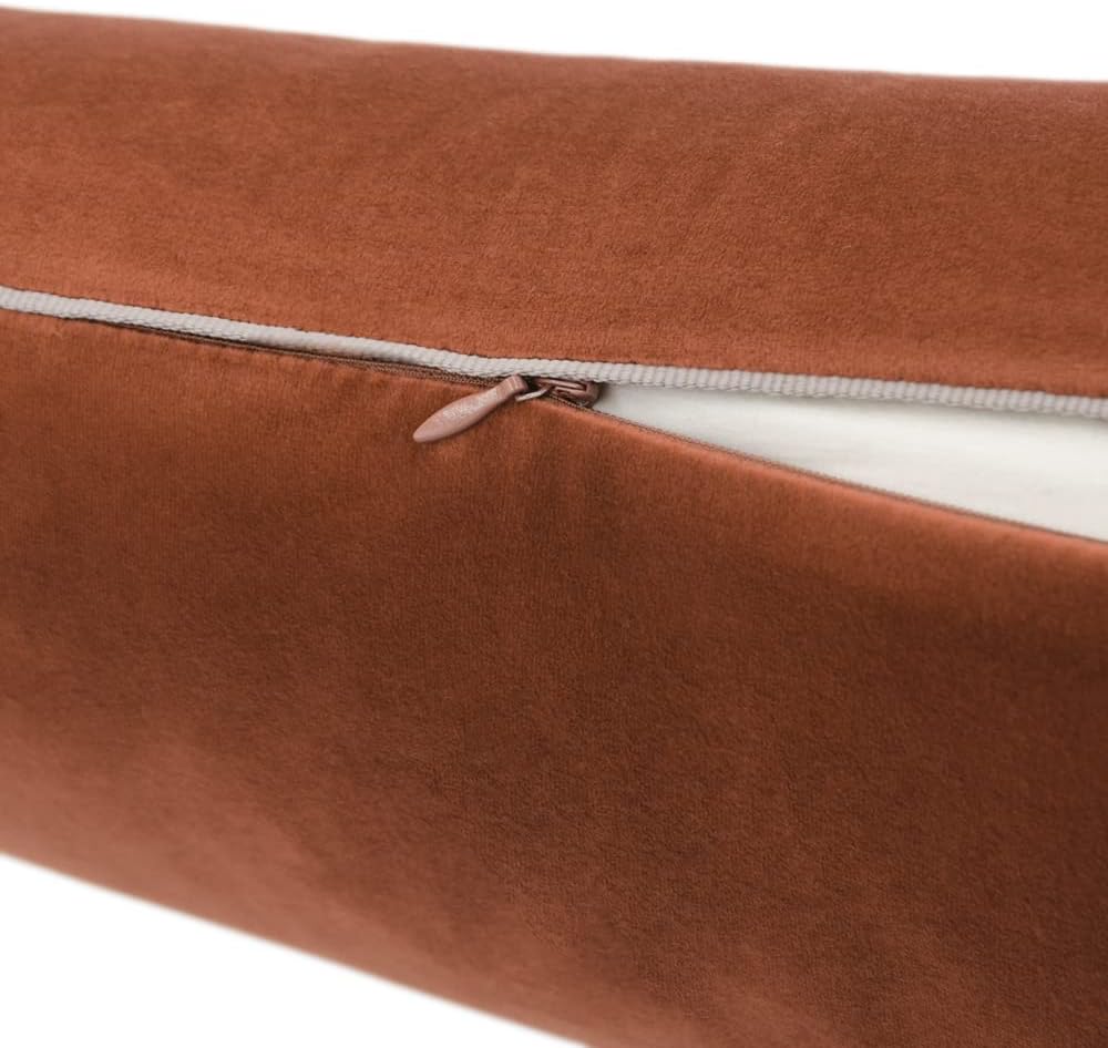 VG|copper-j602-29|Solid Velvet Decorative Throw Pillowcase Luxury Soft Cushion Cover for Sofa Couch Chair Blue